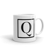 Letter Q Border Monogram Coffee Tea Cup Mug, Mug, $ 17.50, A Moment Of Now™